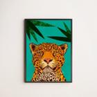 Quadro Decorativo Tigre Tropical 24x18cm