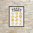 Quadro Decorativo Tipos De Pasta 24x18cm - com vidro