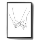 Quadro Decorativo Tumblr Casal Mãos Dadas Desenho