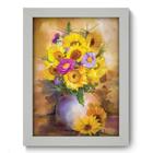 Quadro Decorativo - Vaso de Flores - 19cm x 25cm - 117qdfb