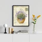 Quadro Decorativo Vaso De Lavanda Vintage 24x18cm - com vidro