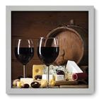 Quadro Decorativo - Vinho - 33cm x 33cm - 228qdcb