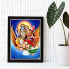 Quadro Decorativo Vishnu E Lakshmi 24x18cm - com vidro