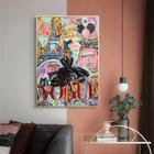 Quadro decorativo vogue moderno chique abstrato Moda grafite rua pop arte mulher para sala quarto