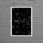 Quadro Decorativo Witch 33X24Cm Moldura Preta