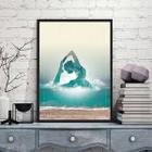 Quadro Decorativo Yoga Zen 45X34Cm Moldura Branca