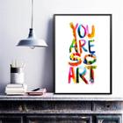 Quadro Decorativo You Are So Art 33X24Cm - Com Vidro