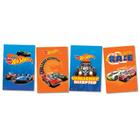 Quadro Decorativos Festa Hot Wheels - 4 Unidades - Festcolor