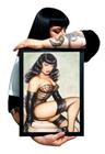 Quadro Desenho Artistico Bettie Page Incrivel 44x32cm