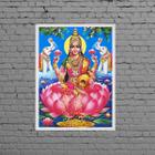 Quadro Deusa Hindu Lakshmi 24x18cm - com vidro