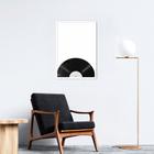 Quadro Disco de Vinil 60x43 Caixa Branco Moldura Caixa, Branca