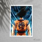 Quadro Decorativo Dragon Ball Goku Desenho Com Moldura G14