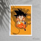 Quadro Decorativo Dragon Ball Goku Desenho Anime Com Moldura G06