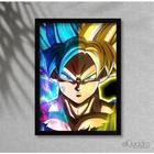 Quadro Decorativo Dragon Ball Z Goku Super Sayajin 3 Peças M14