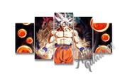 Quadro Dragon Ball Goku Super Sayajin 5 Peças 100x60 - Arte Quadro - Quadro  Decorativo - Magazine Luiza