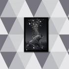 Quadro Elefante Estrelas 33X24Cm - Vidro Moldura Preta