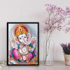 Quadro Elefante Ganesha Baby 45X34Cm Preta