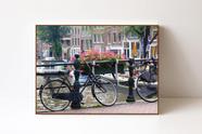 Quadro em Canvas Bike Canal de Amsterdan