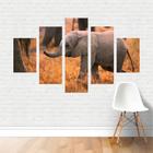 Quadro em tela Canvas Elefante Filhote Caminhando 110x65