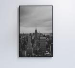 Quadro empire state preto e branco