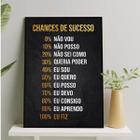 Quadro Empreendedor Chances Sucesso 45x34cm - com vidro