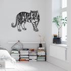 Quadro Escultura Corpo Tigre One Line 60x44 Preto Preto