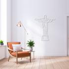 Quadro Escultura Cristo Redentor RJ 60x47 Branco Branco