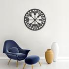 Quadro Escultura de Parede Mandala Nordica, Vegvisir Preto