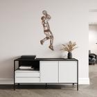 Quadro Escultura Jogador de Basquete LK 80x26 Marrom Marrom