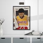 Quadro Esportes Basquete Lakers - Tela Canvas com Moldura Flutuante em Vários Tamanhos - Artfine
