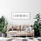 Quadro Fases da Lua Drawn Art 86x30 Filete Marrom Moldura Filete, Marrom Cafe