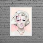 Quadro Fashion Marilyn Perfume 45x34cm - com vidro