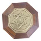 Quadro Feng Shui Meditação Zen Madeira 18 Cm - Escolha A Cor