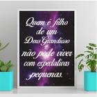 Quadro Filho De Um Deus Grande 24X18Cm Branca