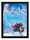 Quadro Filme Frozen Disney Poster Moldurado