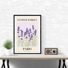 Quadro Flower Market Paris - Lavanda 24x18cm - com vidro