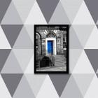 Quadro Fotografia Porta Azul 24x18cm - com vidro