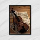 Quadro Fotografia Violino 45x34cm - com vidro