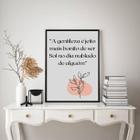 Quadro Frase Boho - Gentileza 45X34Cm - Com Vidro