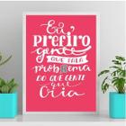 Quadro Frase Não Crie Problema 33X24Cm Branca