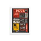 Quadro Frase Pizza Diversas Moldura Branca 22x32cm