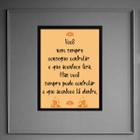 Quadro Frase Yoga - Controle 33x24cm - com vidro