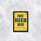 Quadro Free Beer Tomorrow 33X24Cm - Com Vidro Moldura Preta