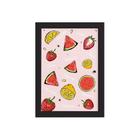 Quadro Frutas Melancia e Limão Moldura Preta 22x32cm