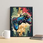 Quadro Gamer Pop Art - Controle 45x34cm