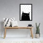 Quadro Gatinho Escandinavo 33x24cm - com vidro