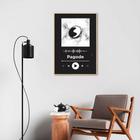 Quadro Gênero Musical Pagode 60x43 Filete Marfim Preto Moldura Filete, Marfim, Preto