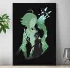 Quadro Genshin Impact Personagens Placa Decorativa Game Anime MDF 20x28cm