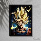 Quadro Decorativo Com Moldura 34x24cm - Dragon Ball Z - Goku