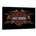 Quadro Harley Davidson decorativo com Tela em Tecido